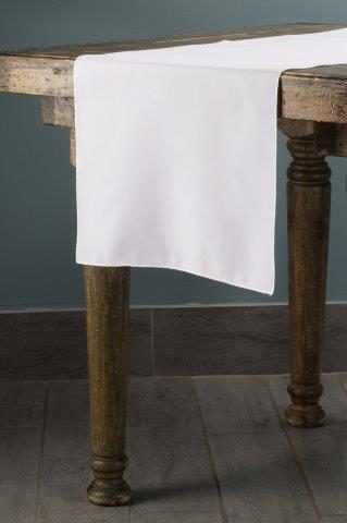 Classic Solid White table runner
